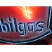 Original Mobilgas (Shield) Pegasus Porcelain Sign with Neon 72 IN W x 72 IN H